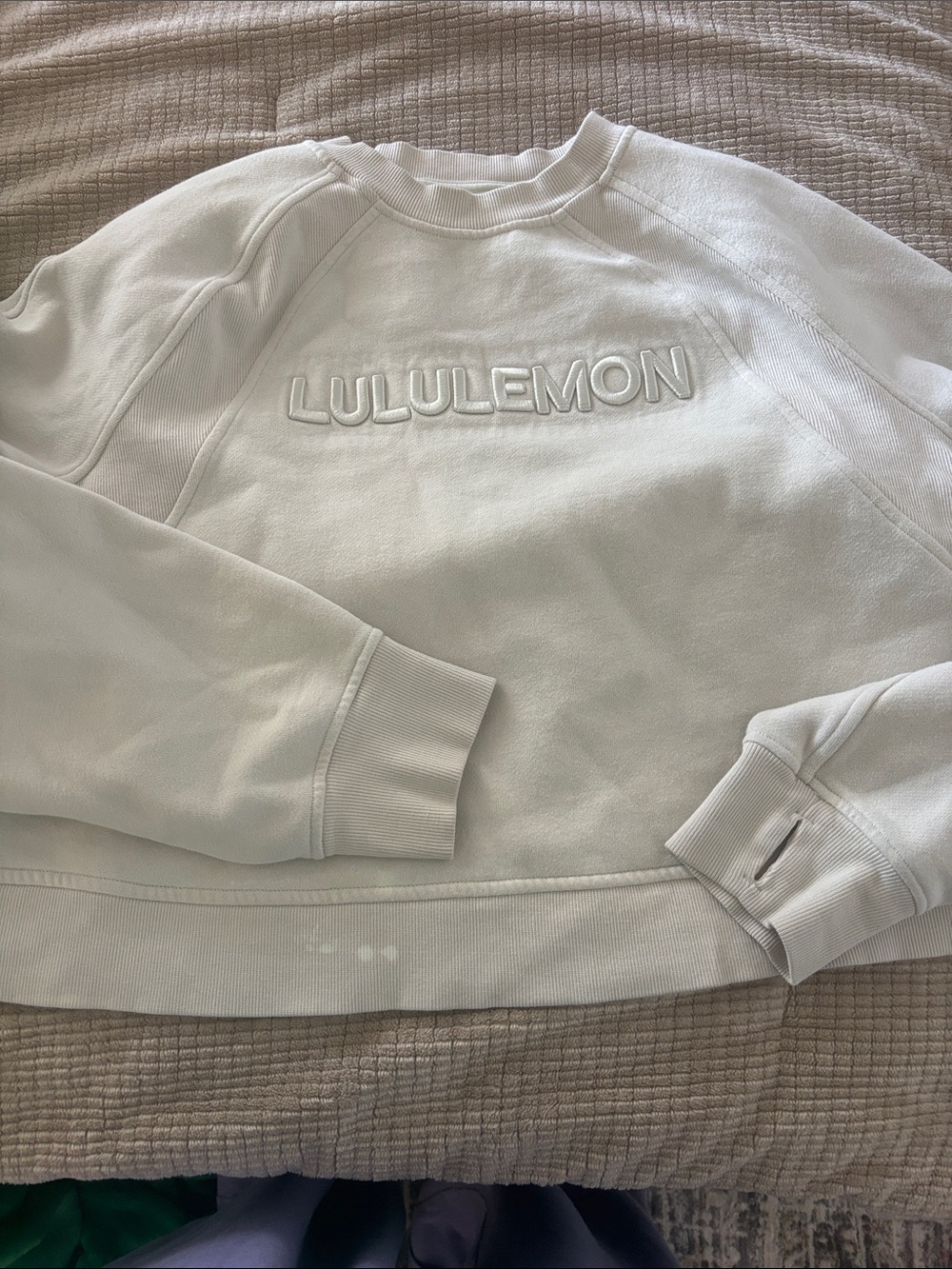 Lululemon Embroidered Logo Crewneck Sweatshirt - White